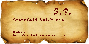 Sternfeld Valéria névjegykártya
